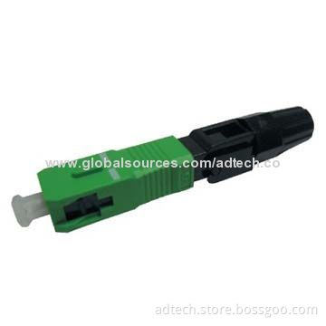 Fast Assembly SC APC SM Connector, Fast and Easy to Assemble, Made of Plastic and Metal